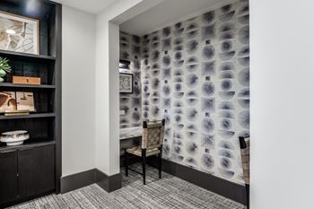Coworking lounge with private suites